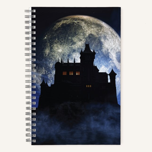 Fantasy castle during night notebook (Front)