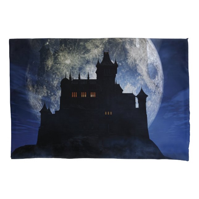 Fantasy castle during night pillowcase (Front-Left)