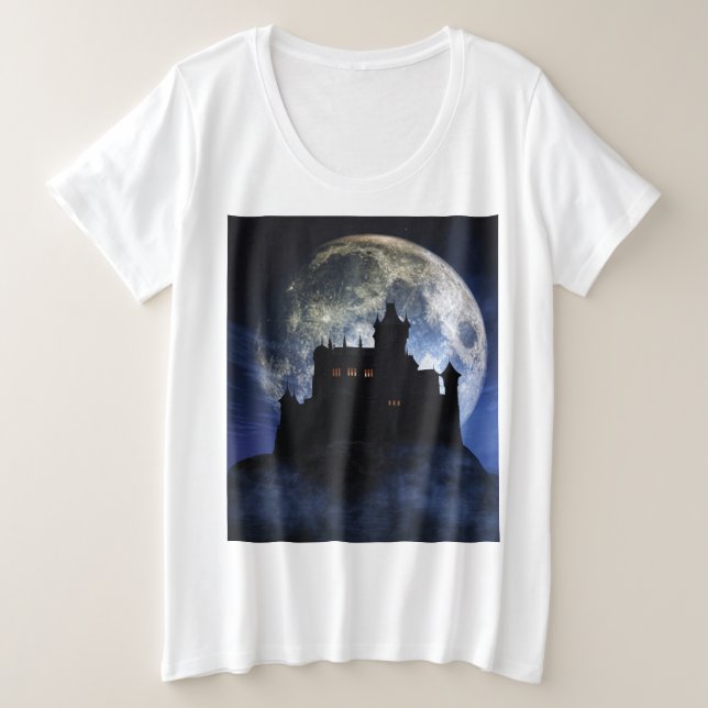Fantasy castle during night plus size T-Shirt (Design Front)