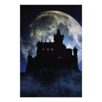 Fantasy castle during night