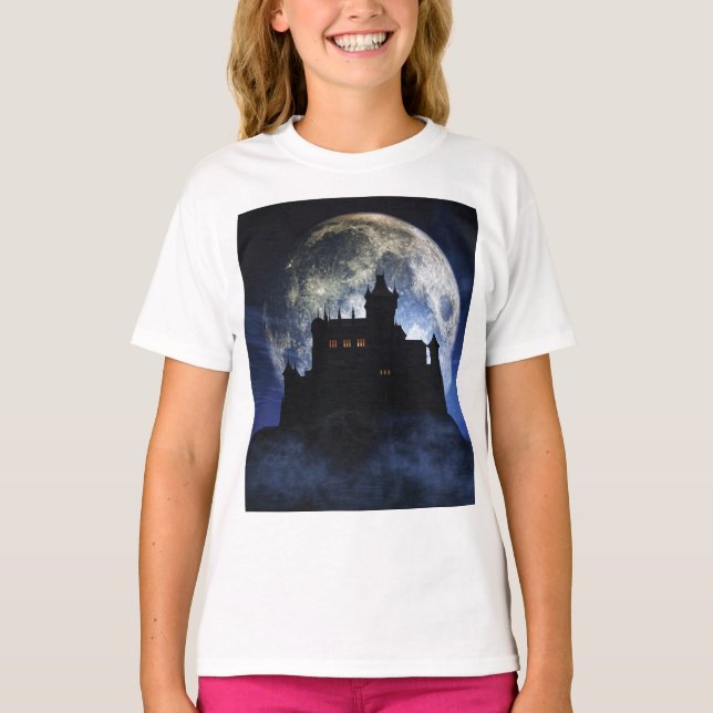 Fantasy castle during night T-Shirt (Front)