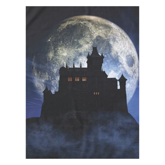 Fantasy castle during night tablecloth (Front)