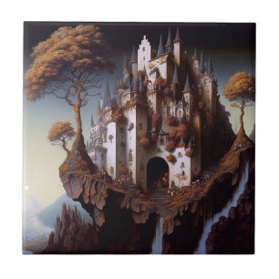 Fantasy Castle Fantasy Art Ceramic Tile