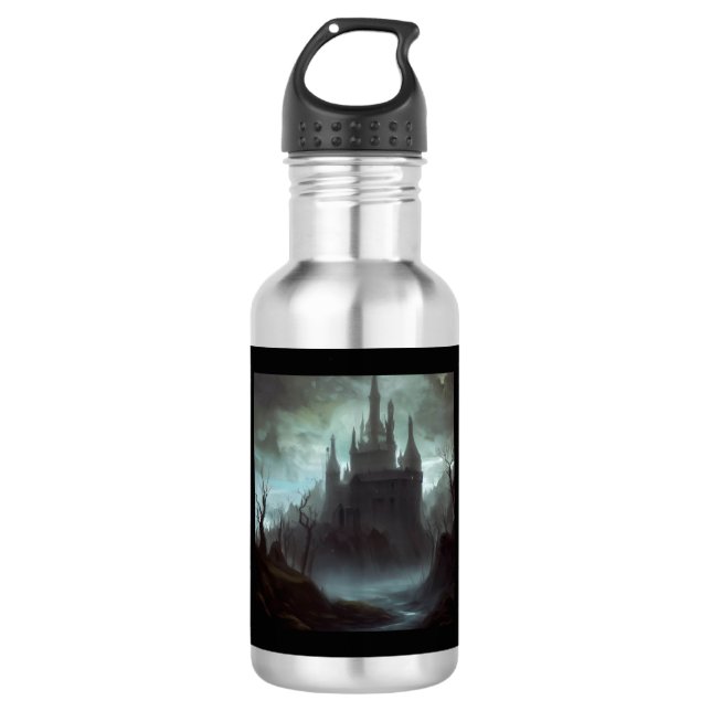 Fantasy Castle Frightening Landscape 3 532 Ml Water Bottle (Front)