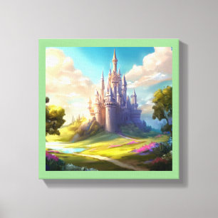 Fantasy Castle Happy Landscape 2 Canvas Print
