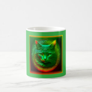 Fantasy Cat In Front Of Crest Coffee Mug