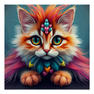 Fantasy Cat Poster