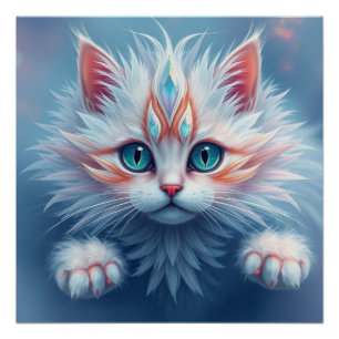 Fantasy Cat Poster