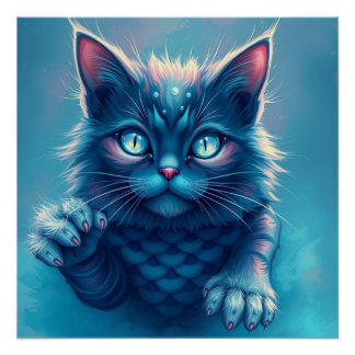 Fantasy Cat Poster