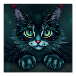 Fantasy Cat Poster