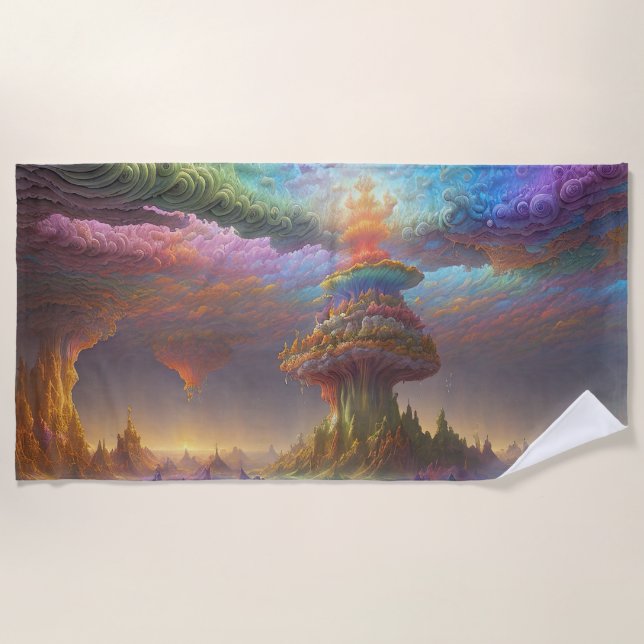 Fantasy Cave Beach Towel (Front)