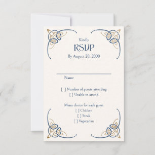 Fantasy Celtic Mediaeval Wedding RSVP Card