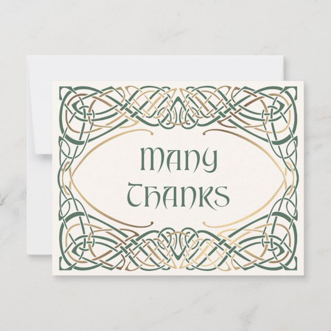 Fantasy Celtic Mediaeval Wedding Thank You Card (Front)