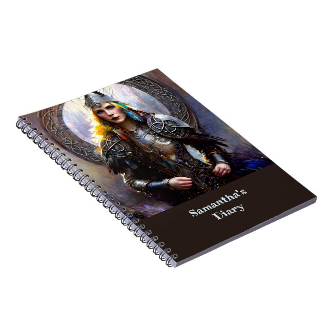 Fantasy Celtic Warrior Queen Notebook (Right Side)