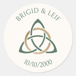 Fantasy Celtic Wedding Classic Round Sticker
