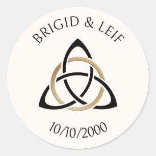 Fantasy Celtic Wedding Classic Round Sticker