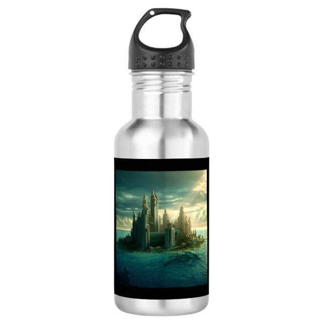 Fantasy City of Atlantis (3) 532 Ml Water Bottle (Front)