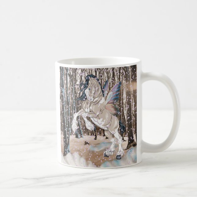 Fantasy Clydesdale Horse Fairy Coffee Mug (Right)
