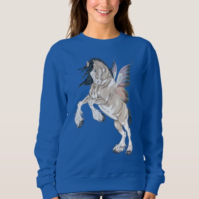 Fantasy Clydesdale Horse Fairy Sweatshirt (Front)