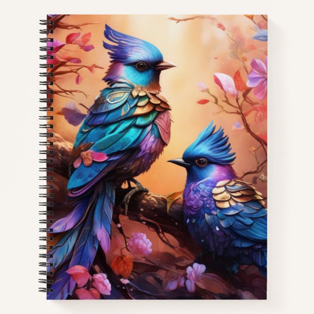 Fantasy Colorful Bird Notebook (Front)