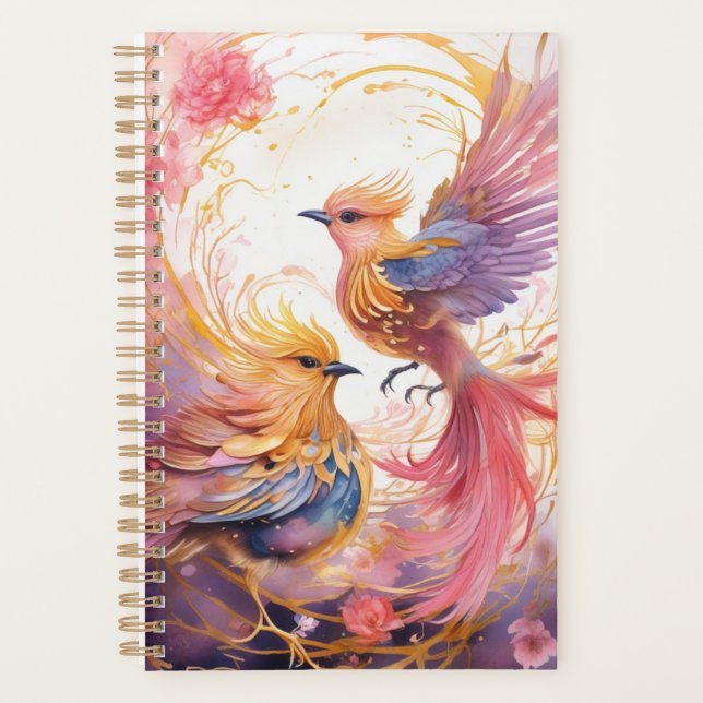 Fantasy Colorful Bird  Planner (Front)