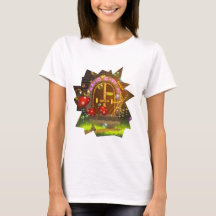 Fantasy Colourful T-Shirt with Doors Open Close