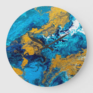 Fantasy Colours: Artistic Abstract Background. Large Clock