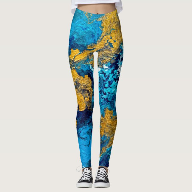 Fantasy Colours: Artistic Abstract Background. Leggings (Front)