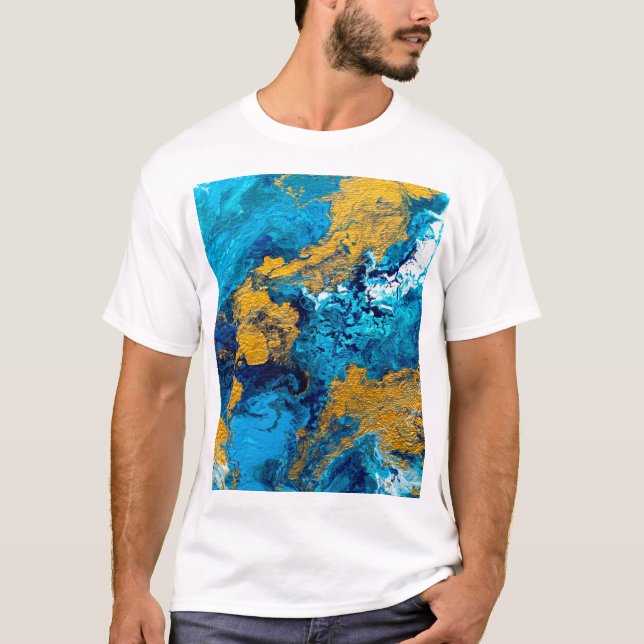 Fantasy Colours: Artistic Abstract Background. T-Shirt (Front)