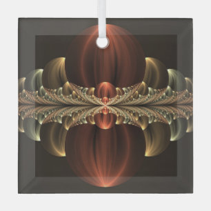 Fantasy Construction Shiny Abstract Fractal Art Glass Tree Decoration