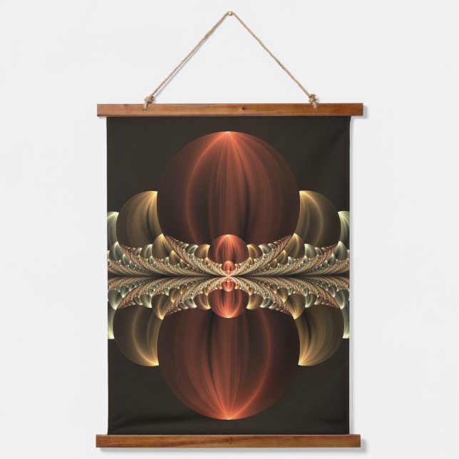 Fantasy Construction Shiny Abstract Fractal Art Hanging Tapestry (Front)
