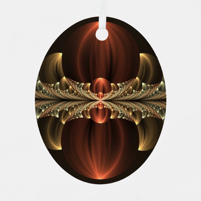 Fantasy Construction Shiny Abstract Fractal Art Metal Tree Decoration (Front)