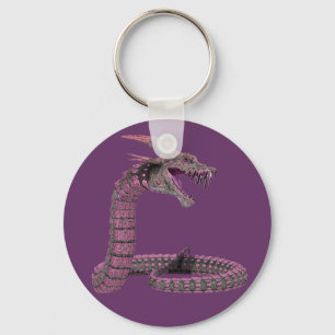 Fantasy Creature Pink Purple Key Ring