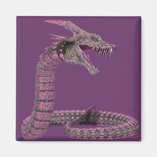 Fantasy Creature Pink Purple Magnet