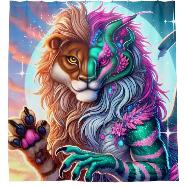 Fantasy Creature Shower Curtain (Front)