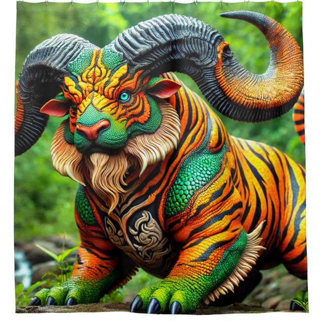 Fantasy Creature Shower Curtain (Front)