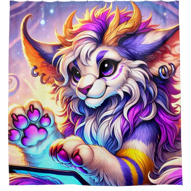 Fantasy Creature Shower Curtain (Front)