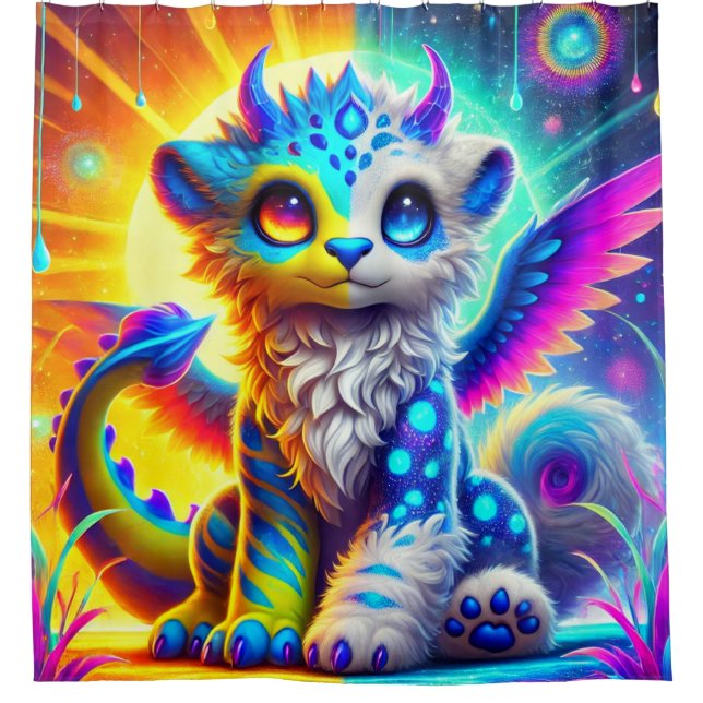 Fantasy Creature Shower Curtain (Front)