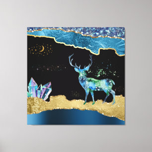 *~* Fantasy Crystal Deer  Celestial  GLITTER AP8 Canvas Print