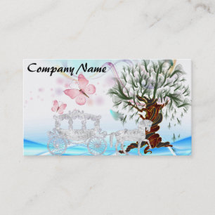 Fantasy Crystal Horse Carriage Business Card