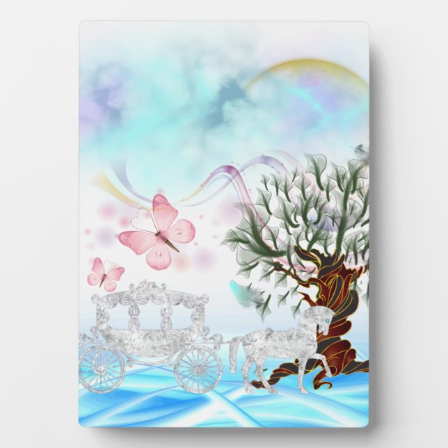 Fantasy Crystal Horse Carriage Plaque (Front)