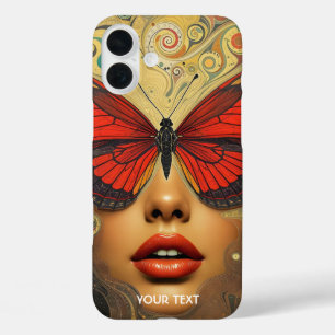 Fantasy Cute Abstract Butterflies Eyes iPhone 16 Plus Case