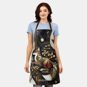 Fantasy Cute Abstract Fox Art Apron