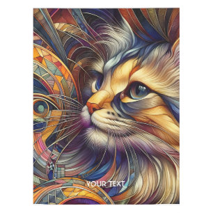Fantasy Cute Abstract Fractal Cat Tablecloth