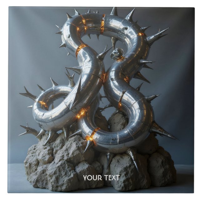 Fantasy Cute Abstract Sculpture Rock Tile (Front)
