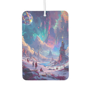 Fantasy Cute Abstract Snow Planet Car Air Freshener