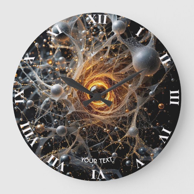 Fantasy Cute Abstract Space Scene Large Clock (Front)