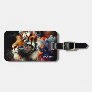 Fantasy Cute Abstract Tiger Head Luggage Tag