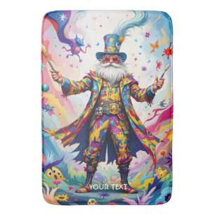 Fantasy Cute Abstract Vibrant Painter Bath Mat