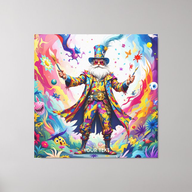 Fantasy Cute Abstract Vibrant Painter Canvas Print (Front)